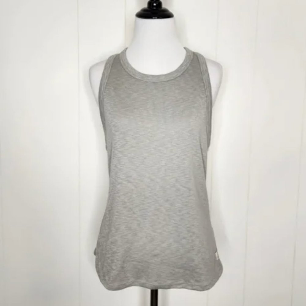Vuori Gray Sunrise High Neck Rib Tank Top